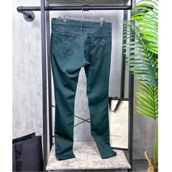 RAG & BONE | The Legging Skinny Leg Stretch Color Jeans in ‘Coated Green Gables’ - Picture 4 of 11